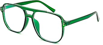FEISEDY Fashion Aviator Blue Light Reading Glasses for Woman Men B0318