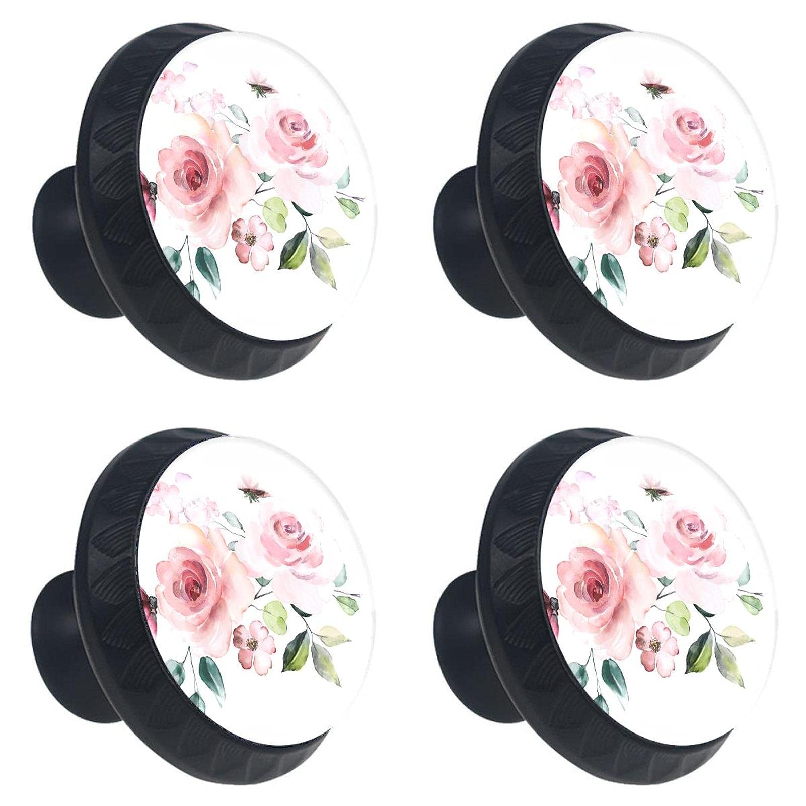 Boutons de meubles en verre design encre pour une cuisine moderne et chic