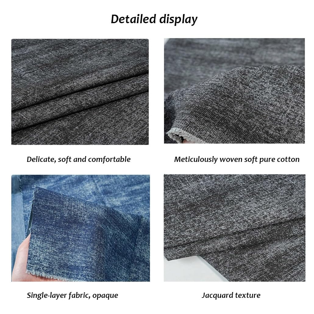 50 cm x 150 cm tkanina bawełniana DIY materiały do robienia pikowania patchworkowy | Zestawy tkanin do pikowania bawełniane poduszki patchworkowe, nierozciągliwe, do dżinsów (niebieskie, 5, 3 x 1,5 m)