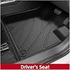 Alfombras de piso 3D y protector de cajuela, compatibles con Geely EX5 2025-2026 | Alfombras de TPE y protector de cajuela para modelos de volante a la derecha en negro (RHD 5 piezas) 3