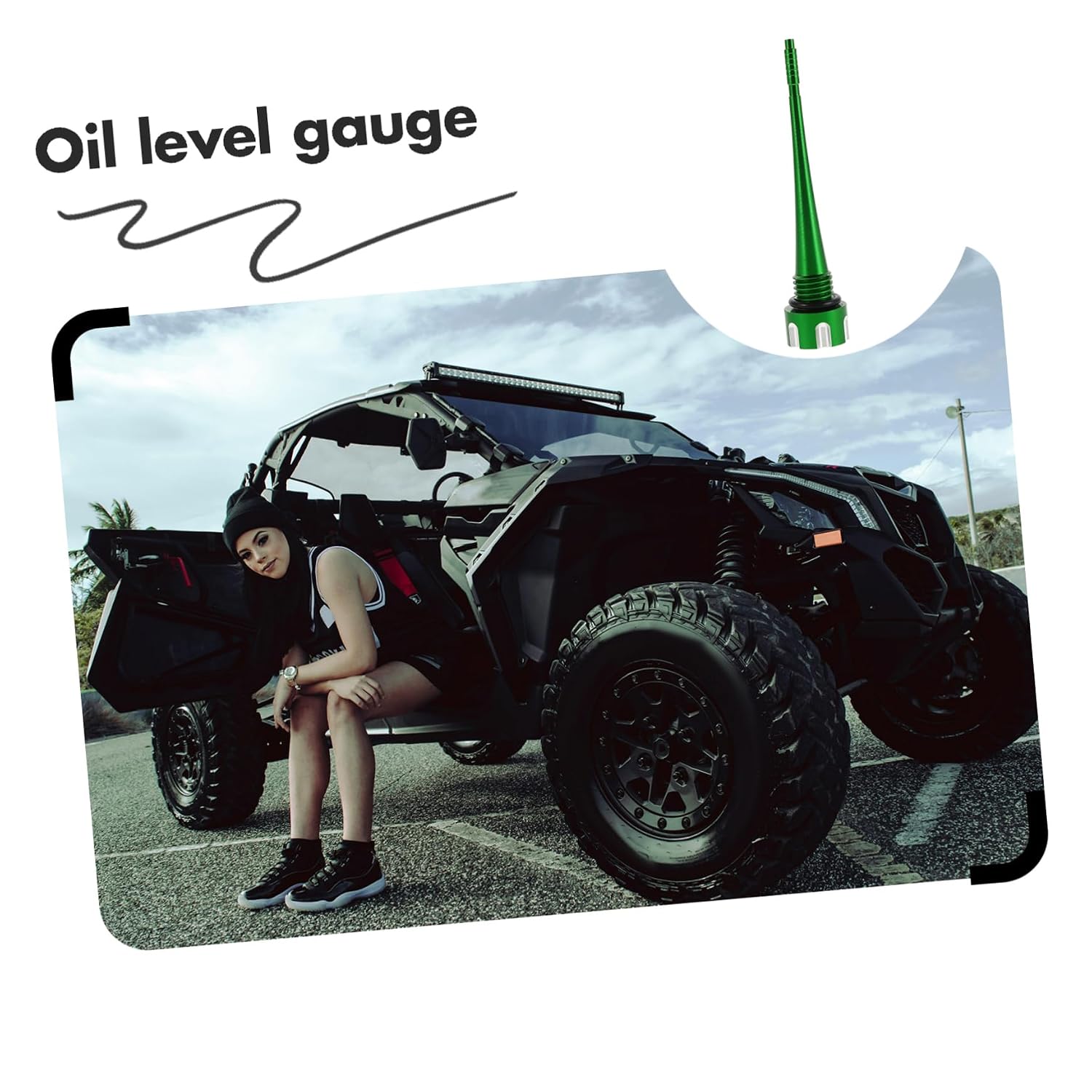 ATV Dip Ruler Engine Oil Indicator Oil Level Gauge Tool for Quad Bikes and Off-Road Vehicles