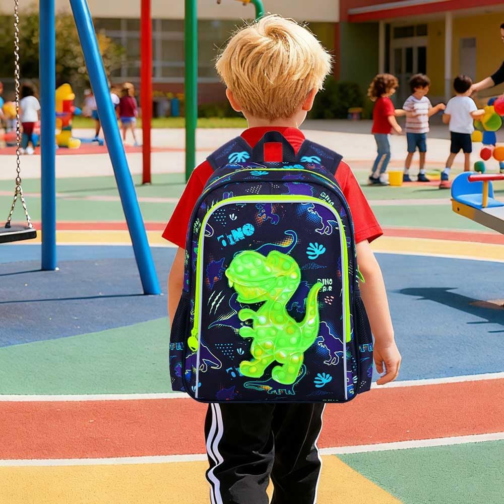 WZLVO Kids Luggage for Boys and Girls, Cute Dinosaur Unicorn Rolling Wheels Suitcase for Toddler Children