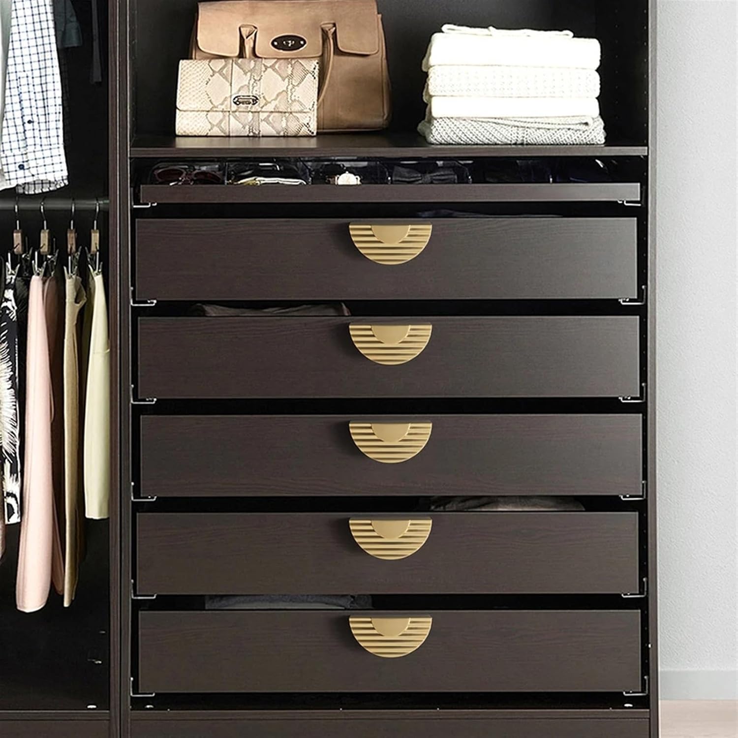 64mm Minimalist Wardrobe Cabinet Drawer Pulls Semicircle Furniture Hardware Handle Door Knobs 1Pcs (Color : 03 Size as Shown in Figure 2)