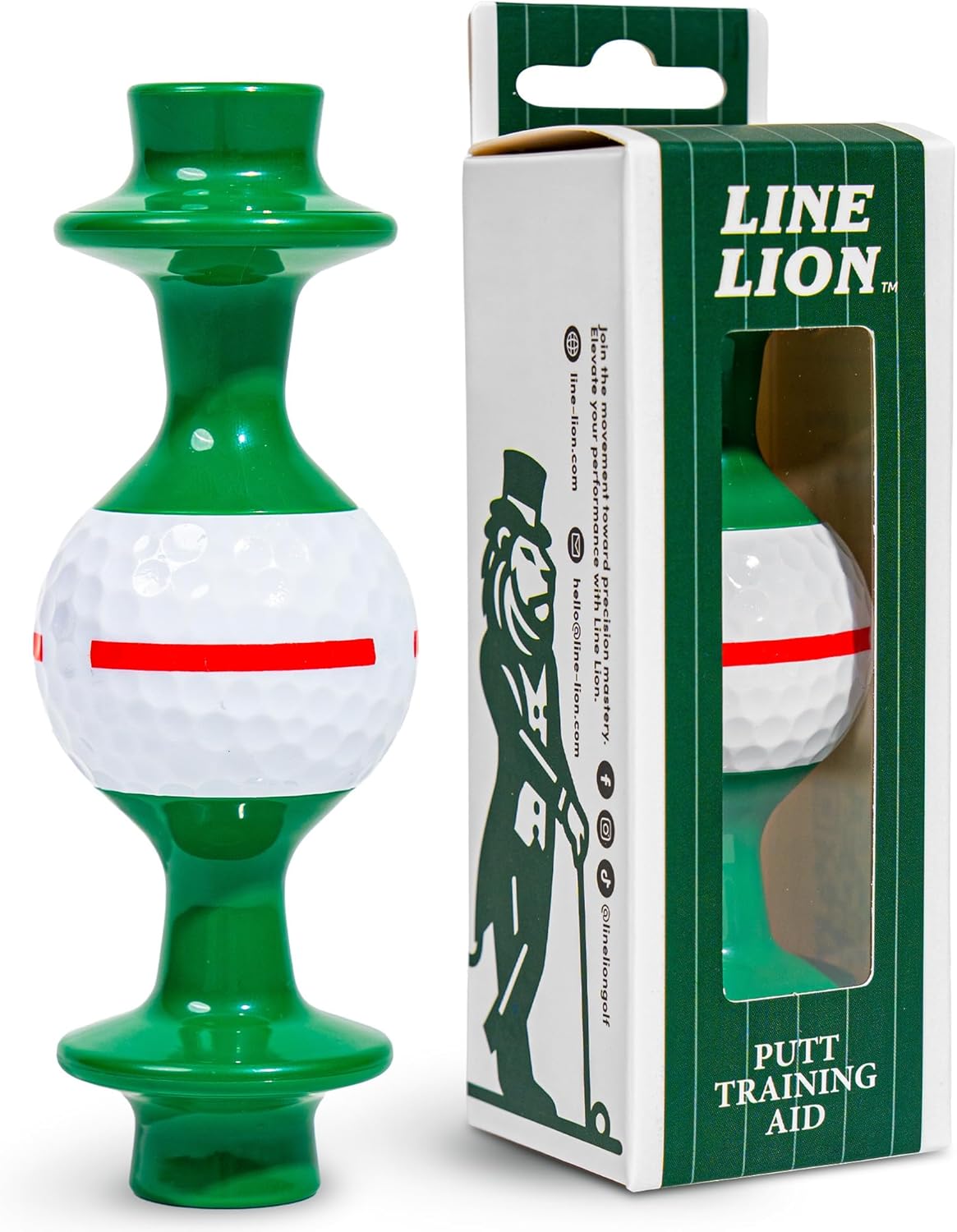 Line Lion Putting Trainer – Golf Training Aid for Consistent Roll, Precision Start Line & Face Control, Portable Indoor Outdoor Golf Putter Practice Equipment, Alignment Gate for Short Game Accuracy