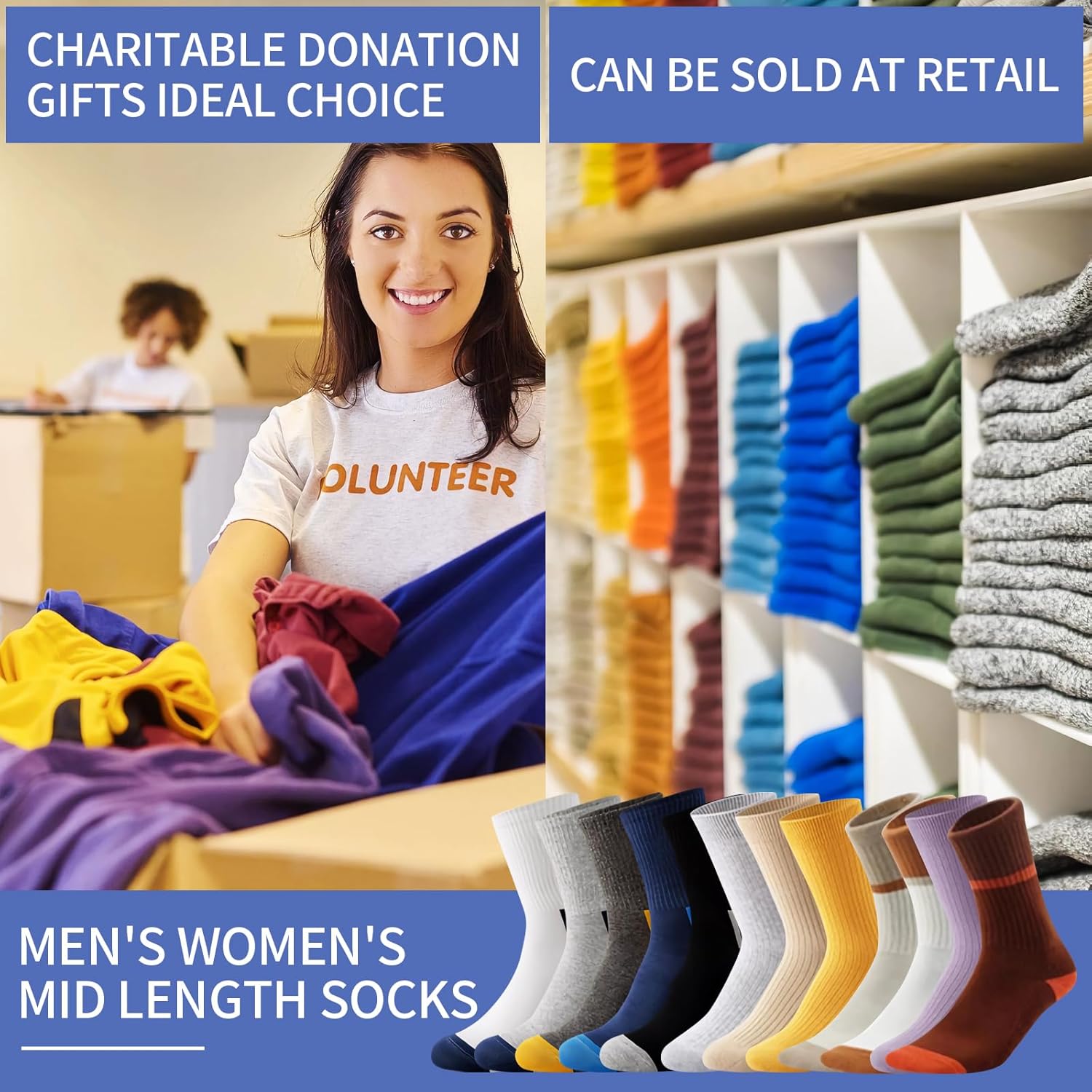 200 Pairs Quarter Socks Various Sample Value Socks Bulk Pack for Men Women Unisex Homeless Donation - Image 7