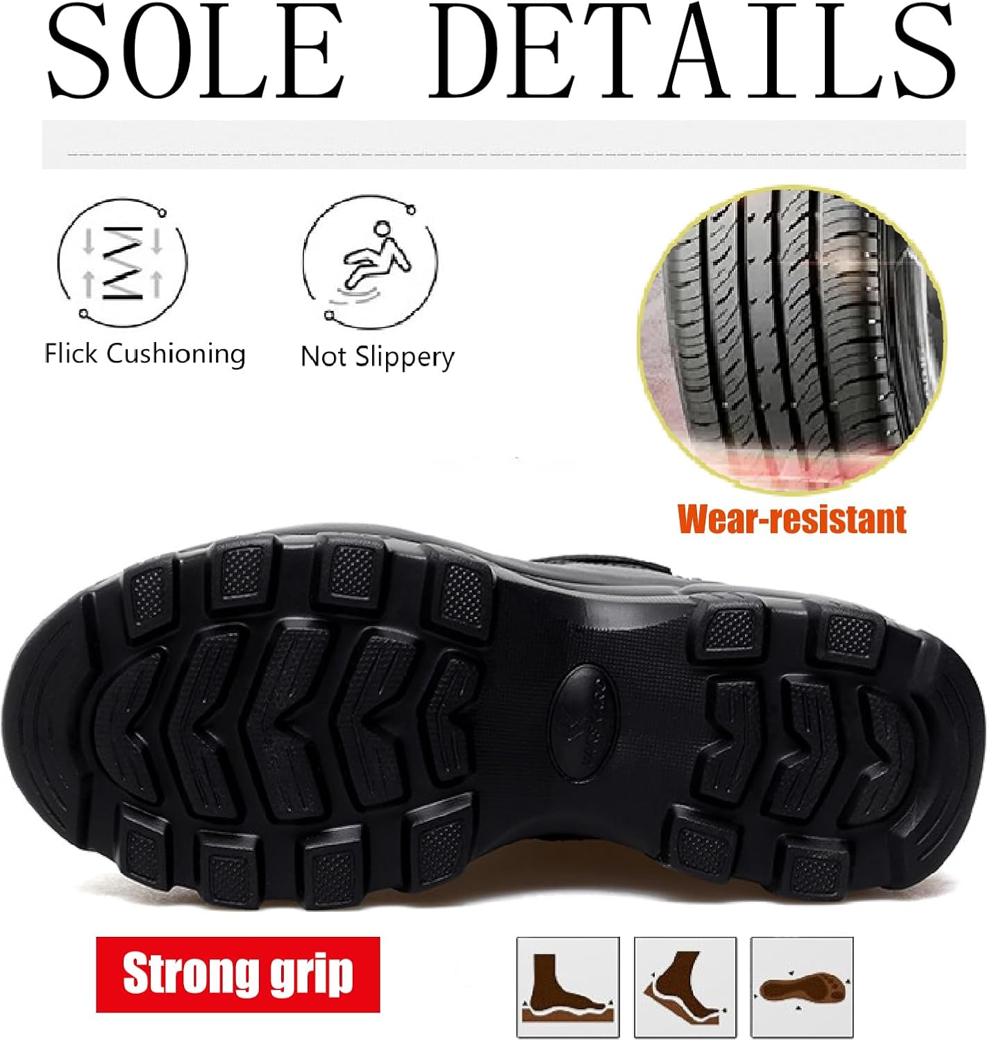 Women's Leather Orthopedic Chunky Platform Ankle Boots with Hook Loop Retro Comfortable Round Toe Arch Support Wedge Booties Casual Anti-slip Daily Work Walking Shoes - Image 5