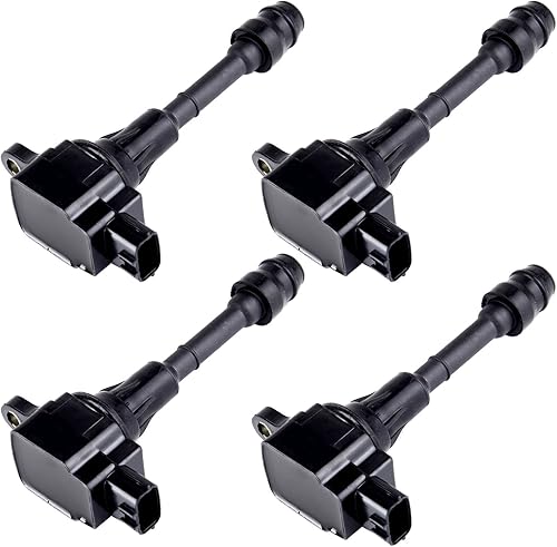 ASTOU Paquete de 4 bobinas de encendido compatibles con Nissan para Altima 02-06 para Nissan para Sentra 02-08 para Nissan para X-Trail 02-13 UF350