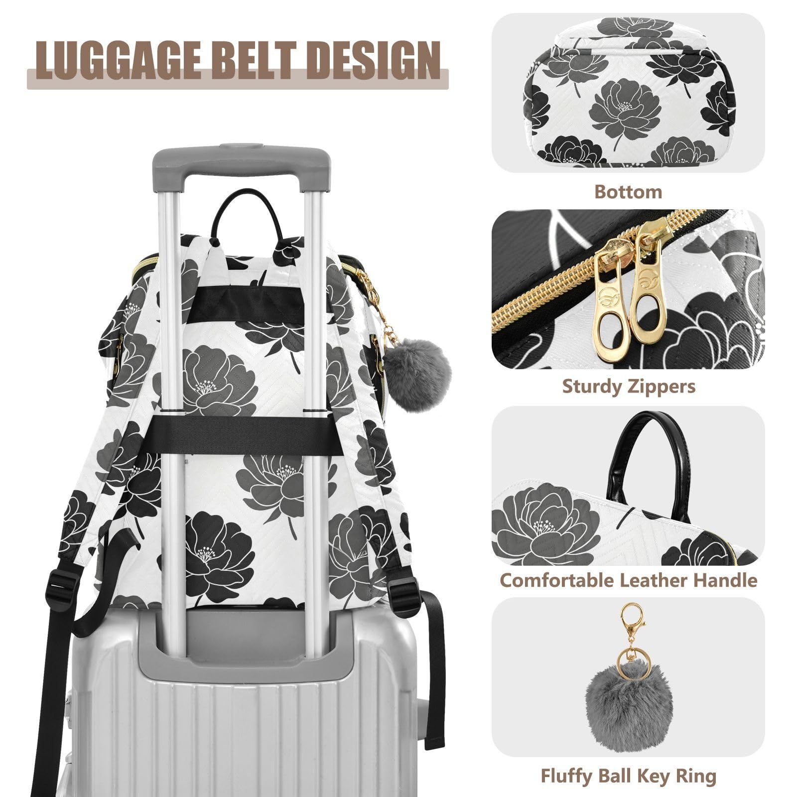 Zaino da donna 15L Premium elegante zaino portatile versatile