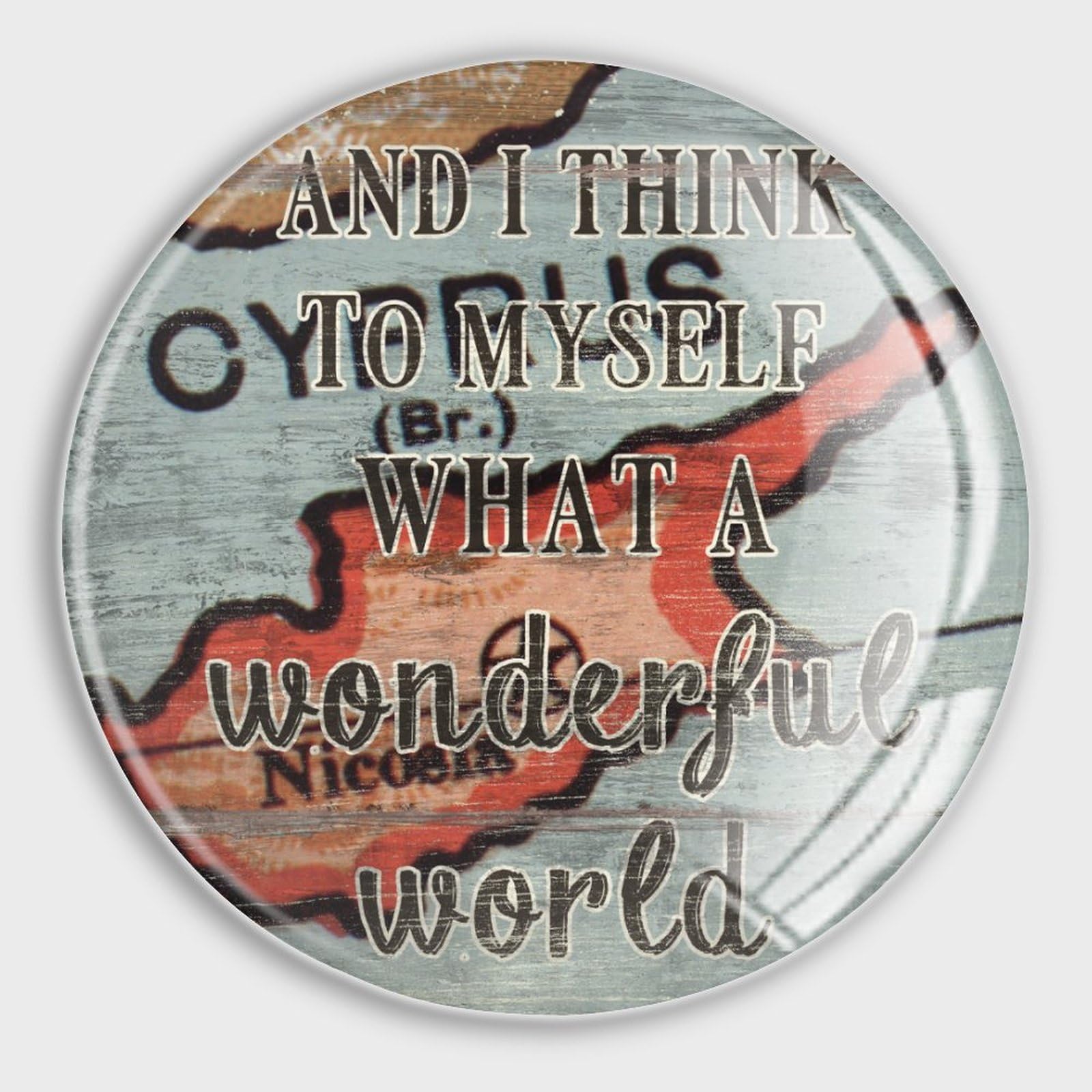 Aimants en verre inspirants Wonderful World pour embellir votre maison