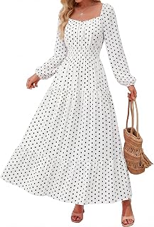 BTFBM Long Sleeve Dress for Women 2026 Spring Fall Boho Floral Square Neck Casual Flowy Long Wedding Guest Maxi Dresses Price In India