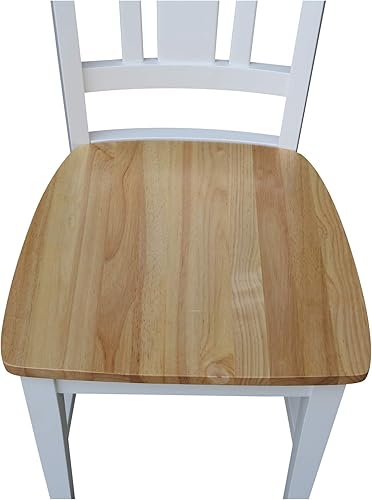 Miniatura 10 de International Concepts San Remo - Silla Splatback de madera maciza, color blanconatural, juego de 2