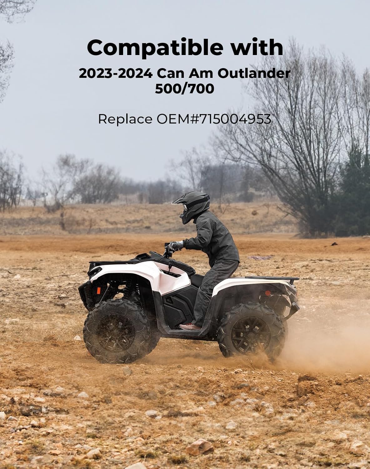 KEMIMOTO ATV Rear Bumper Guard Compatible with Can-Am Outlander 500 700 2023-2024, Heavy Duty Steel Rear Brush Guard Protector Replace#715004953
