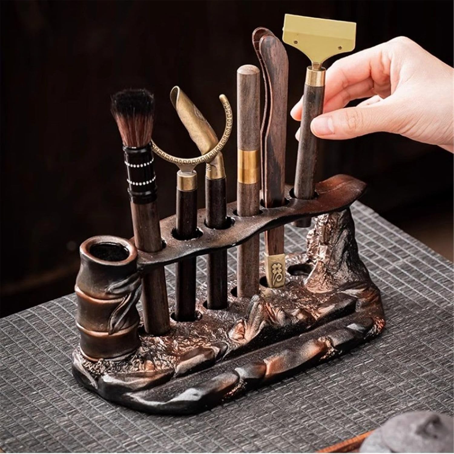 Lucky Golden Toad Tea Ceremony Tea Making Tools Set Tea Table Ornaments Kung Fu Tea Set Accessories Supplies-Color2