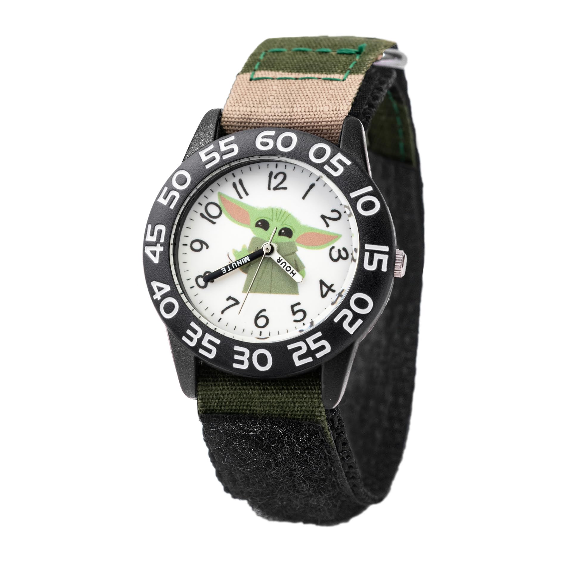STAR WARS Kids' Plastic Time Teacher Watch, Analog Quartz Nylon Strap Watch