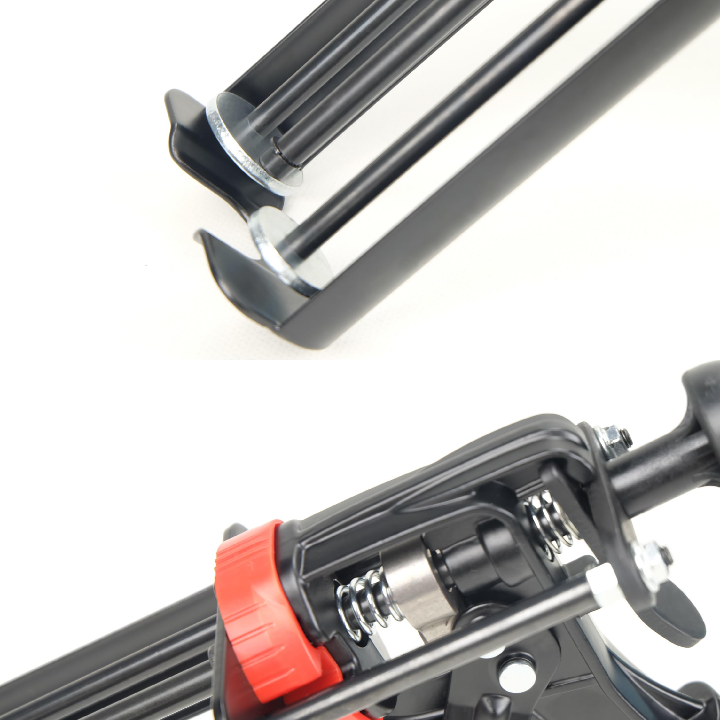 Pistolet à calfeutrer à résine époxy à double chambre, avec sélection de rapport 2:1/1:1, applicateur de mastic, compatible avec pistolets à calfeutrer manuels de 200 ml, pour adhésifs, mastics