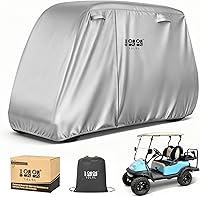 Vista 10 de 10L0L Funda para carrito de golf de 4 pasajeros se adapta a EZGO, Club Car, Yamaha, 400D, impermeable, resistente al viento, resistente al sol