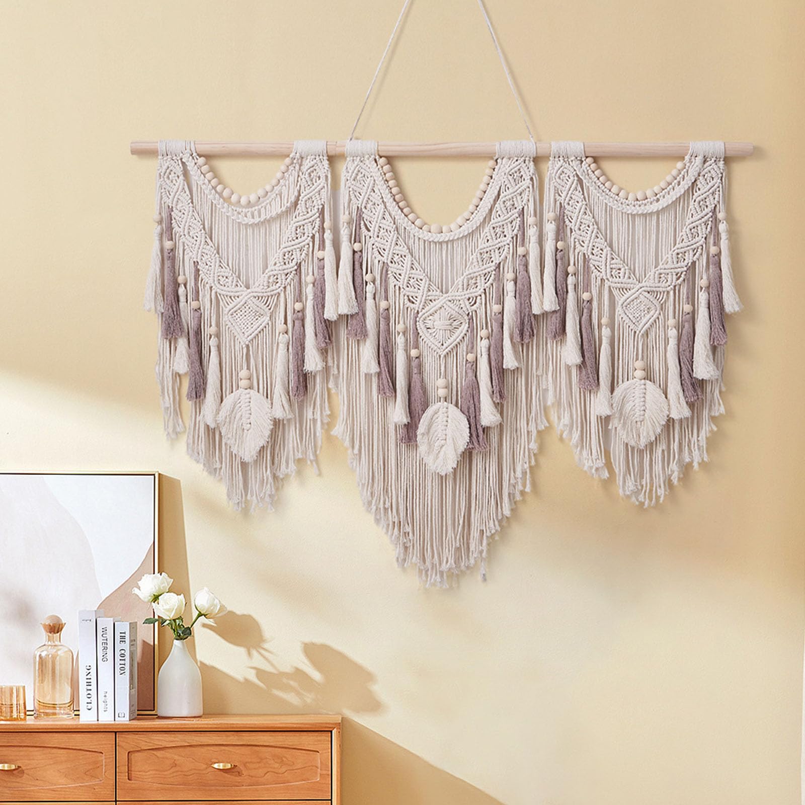 Tapiz Tejido geométrico Bohemio para Colgar en la Pared de macramé