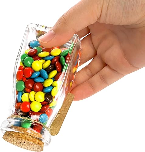 Miniatura 4 de yarlung Paquete de 30 tarros de cristal con tapas de corcho para regalo del Día de la Madre, juego de tarros pequeños transparentes de 4 onzas para