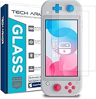 Vista 1 de Tech Armor - Protector de pantalla de cristal balístico transparente para Nintendo Switch Lite 2019 (2 unidades)