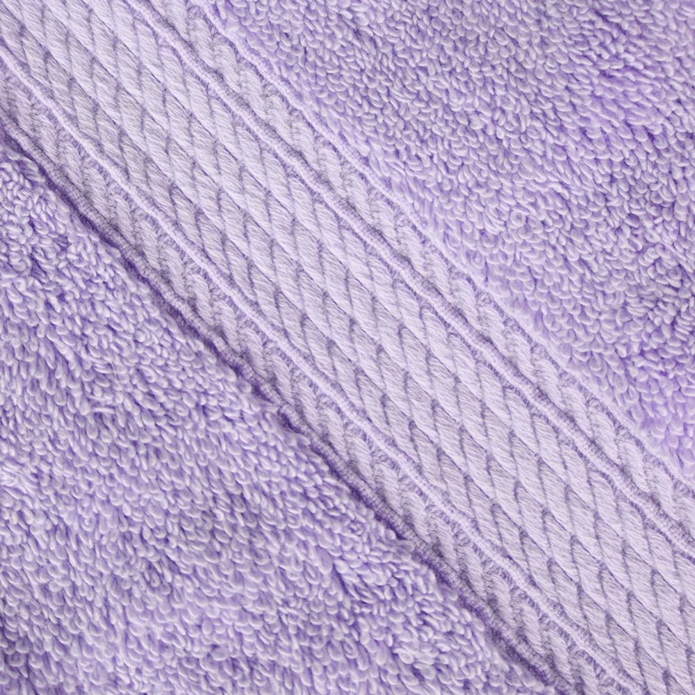 Superior 900 Gram 100% Premium Long-Staple Combed Cotton 6-Piece Face Towel Set, Purple - Image 3