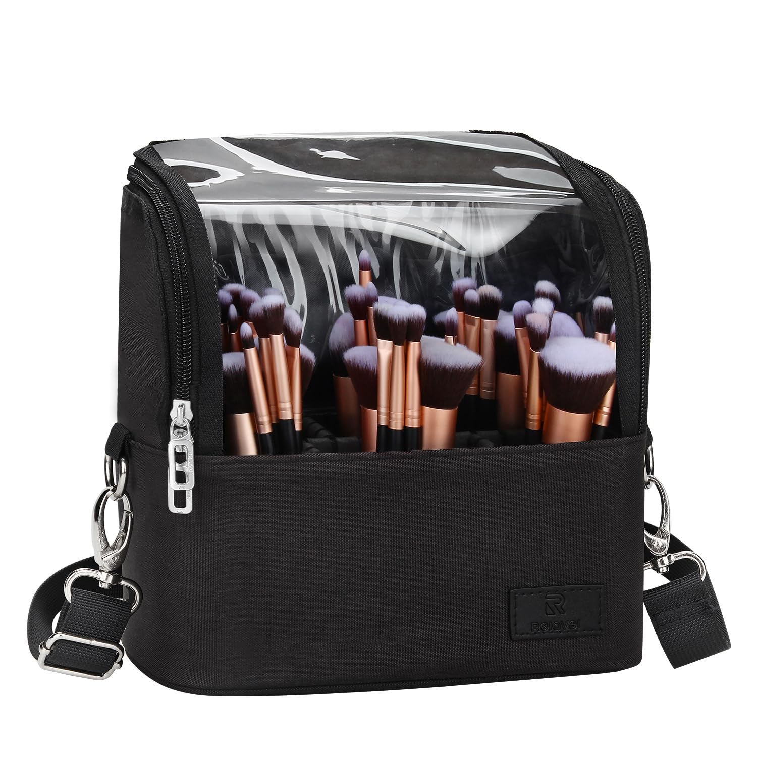 Makeup Brush Case Stand-up Makeup Cup Makeup Brush Holder Travel Professional Cosmetic Bag Artist Storage Bag with Shoulde... - Review, Price and Buying Guide