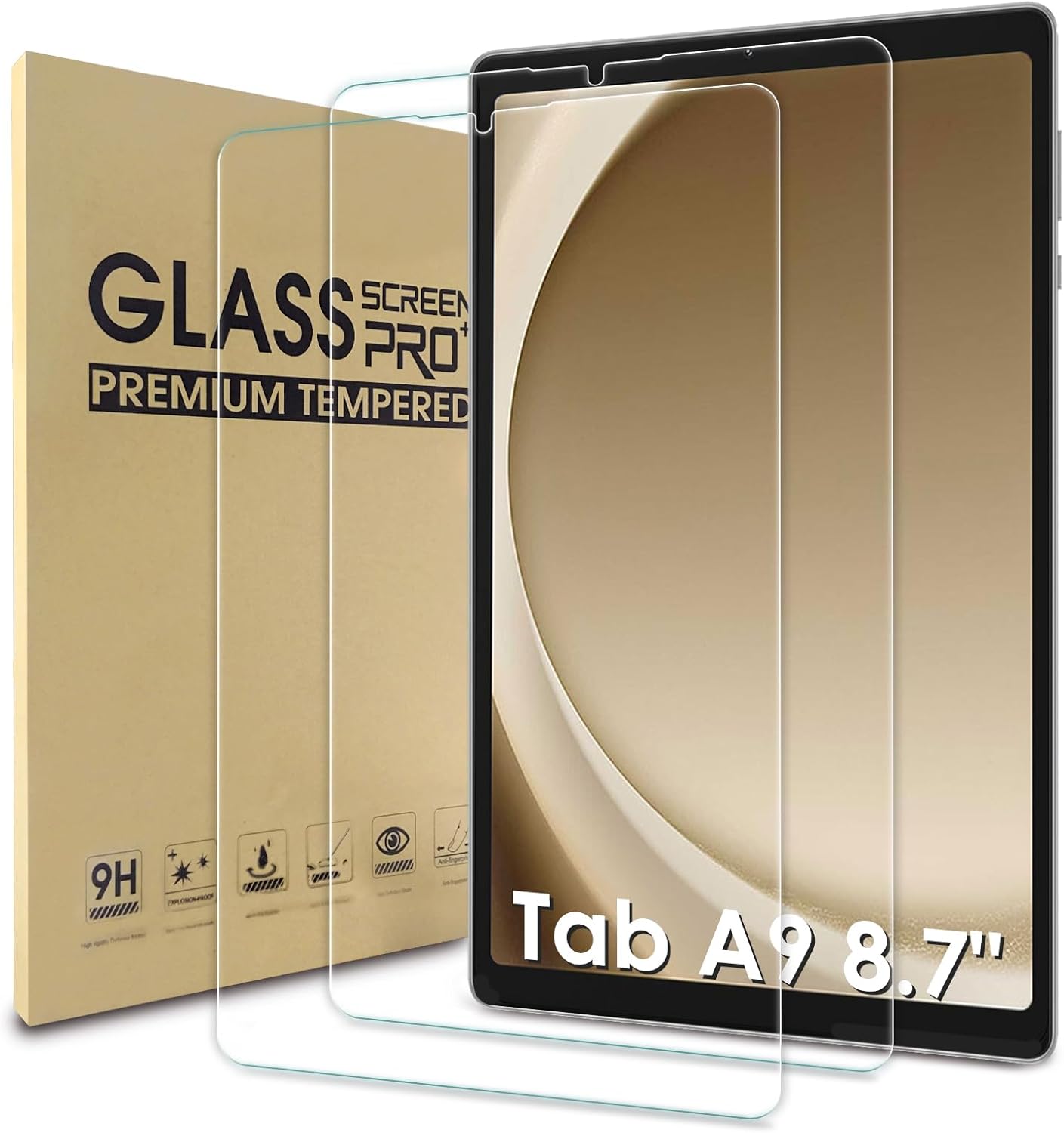 WD&CD 2 Pack Screen Protector Compatible with Samsung Galaxy Tab A9 8.7