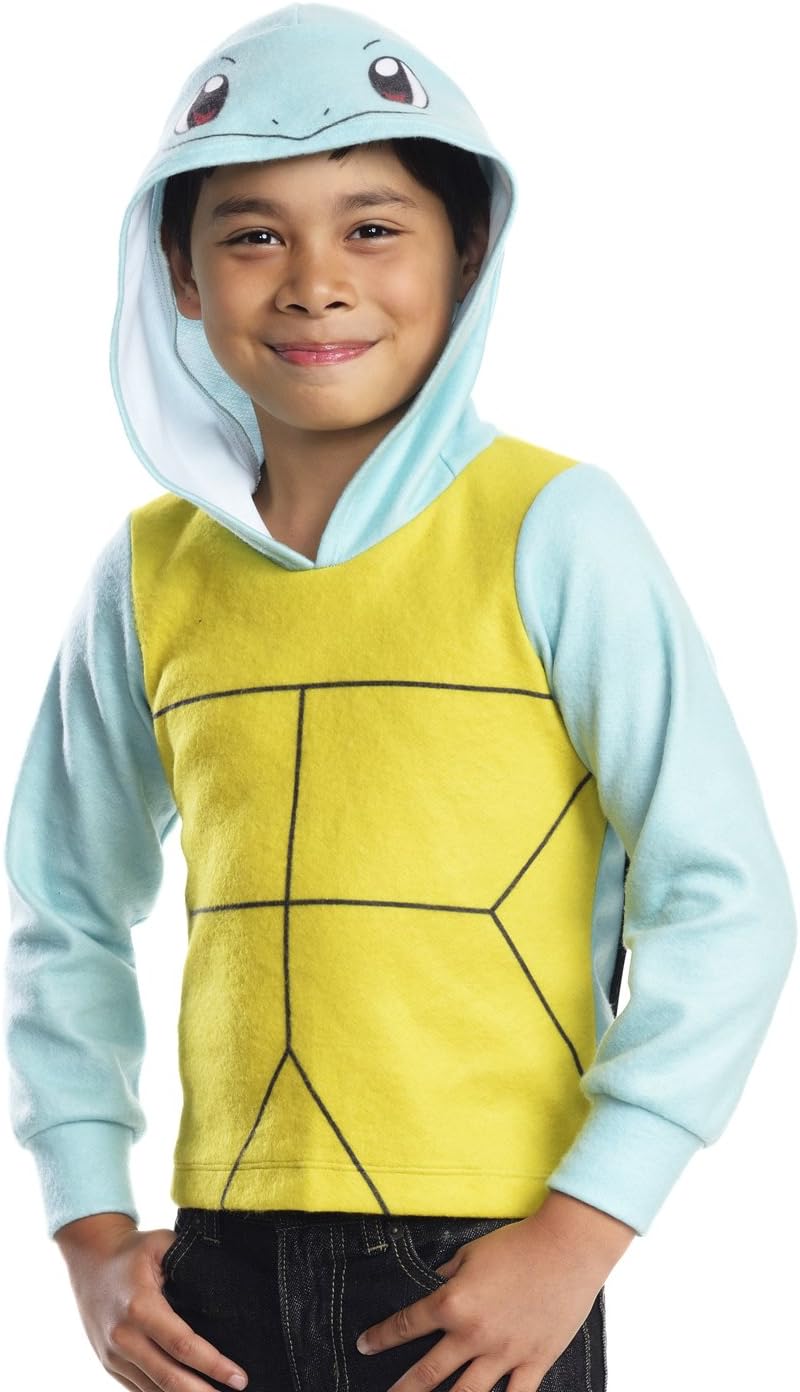 Childs Squirtle Water Type Starter Original Pokemon Hoodie Costume Large 12-14