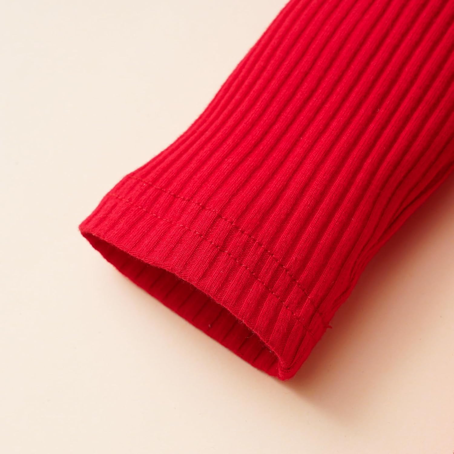 Newborn Baby Girl Christmas Outfits Ruffle Long Sleeve Knit Romper Plaid Skirt Overall Dress Fall Winter Clothes - Image 4