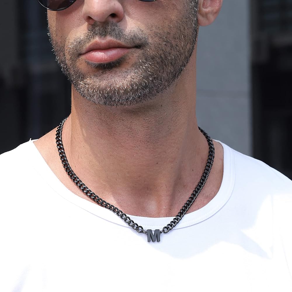 ネックレス・ペンダント ROMANTINUER SN106 NECKLACE R BLACK STRING CHAIN VINTAGE GOLD TONE ROMAN JEWELRY COMPANY NECKLACE & PENDANT