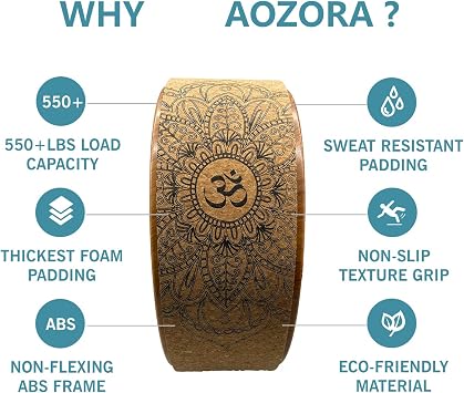 Aozora Yoga Wheel 13 with Most Detailed Book Step by Step Guide on How to Do 30+ Poses,! Perfect for Stretching and Improving Backbends