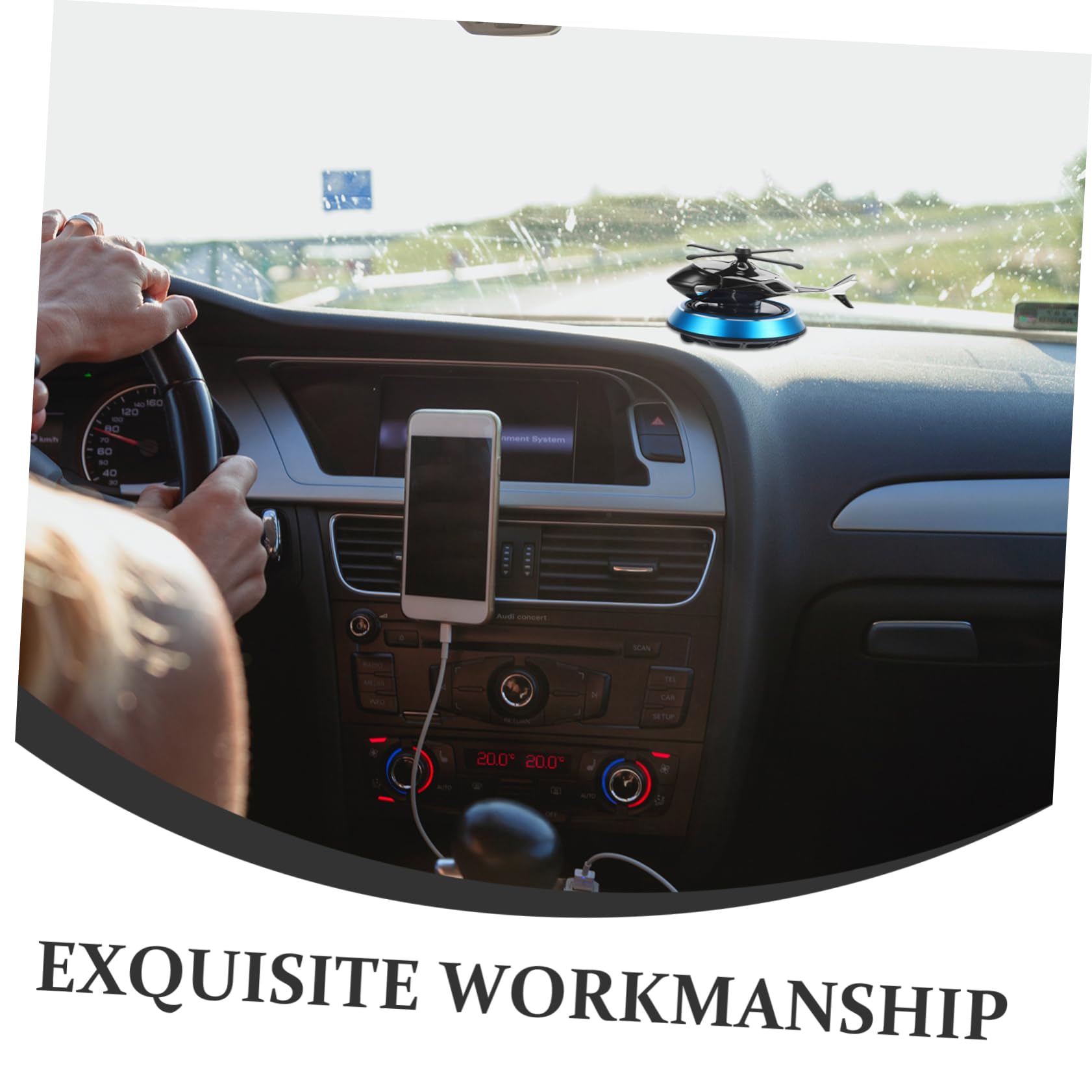 GLEAVI 5pezzi Decorazione Per Interni Auto Ornamento Aromatizzante Solare Forma Di Elicottero Diffusore Di Profumo Per Auto Design Moderno e Stile Elegante Per Ogni