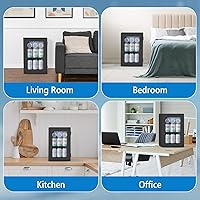 Vista 8 de COWSAR Commercial Beverage Refrigerator 24-Can Mini Fridge, Countertop Wine Cooler Small Adjustable Digital Thermostat, LED Light, Freestanding