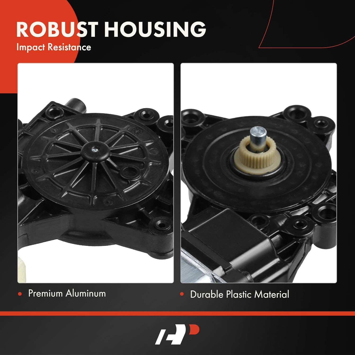 A-Premium Rear Left Power Window Lift Motor Compatible with Jeep Compass, Patriot 2007-2017 & Dodge Caliber 2007-2012, Driver Side, 2 Pins Only, Replace# 5179963AA