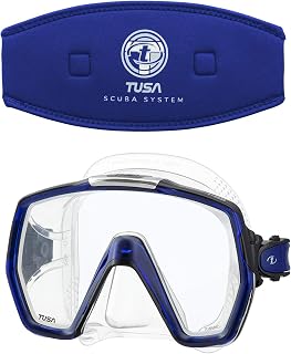 Tusa M1001 Freedom HD Silicone Diving Mask - Cobalt Blue w/TUSA Mask Strap Cover