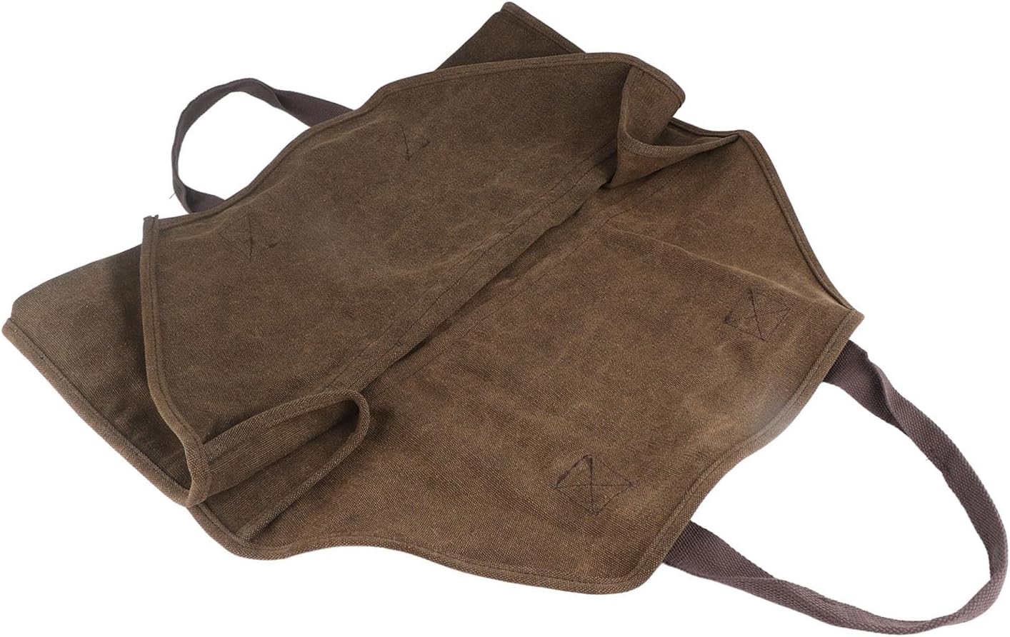 Firewood Carrier Bag Canvas Tote, Resistant, Large Log Holder for Outdoor Camping - Heavy Duty Metal Tote Holder, Indoor Fireplace Accessories, Portable and Easy to Clean