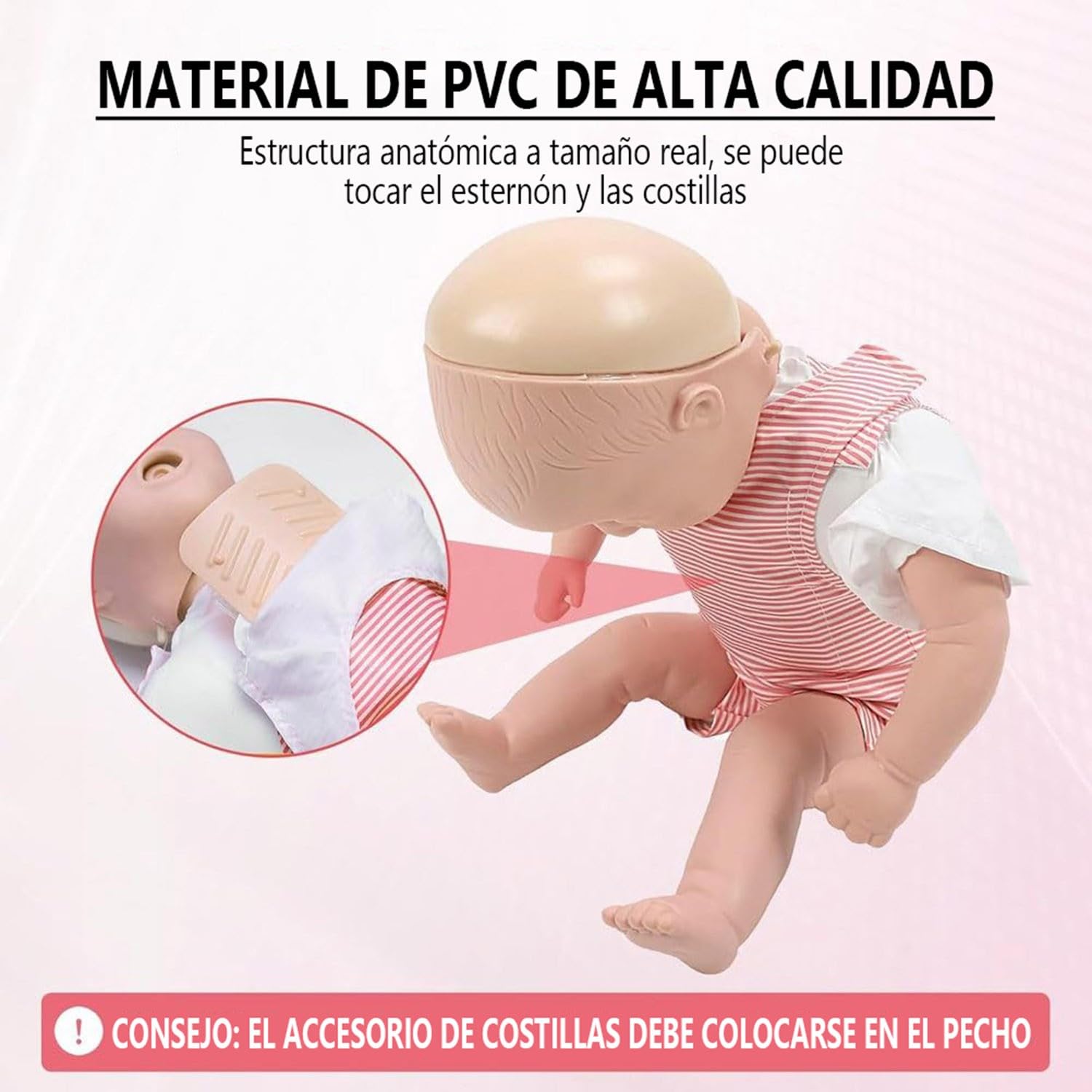Professionelle Trainingspuppe Für Babys, Reanimationspuppe, Erste-Hilfe-Puppe Für Babys, Für Übungen Zur Atemwegsverlegung Und Rettungsmaßnahmen Im Notfall