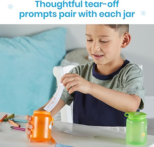 Miniatura 4 de hand2mind Llenando Mis Frascos - Diario Interactivo, Actividades de Mentalidad de Crecimiento y Gratitud para Niños, Afirmaciones Positivas para