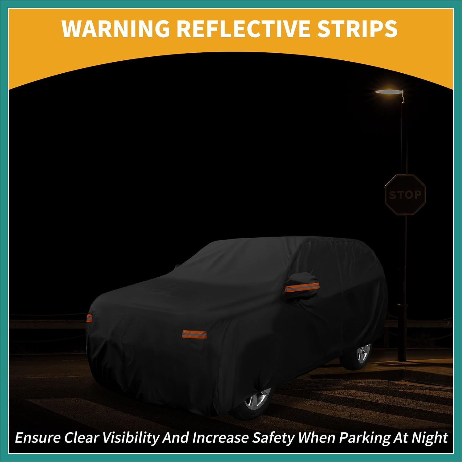 Car Cover Waterproof All Weather Sun Rain Protection Full Exterior Cover for Ford Expedition Black with Left Side Zippers Vehicle Supplies