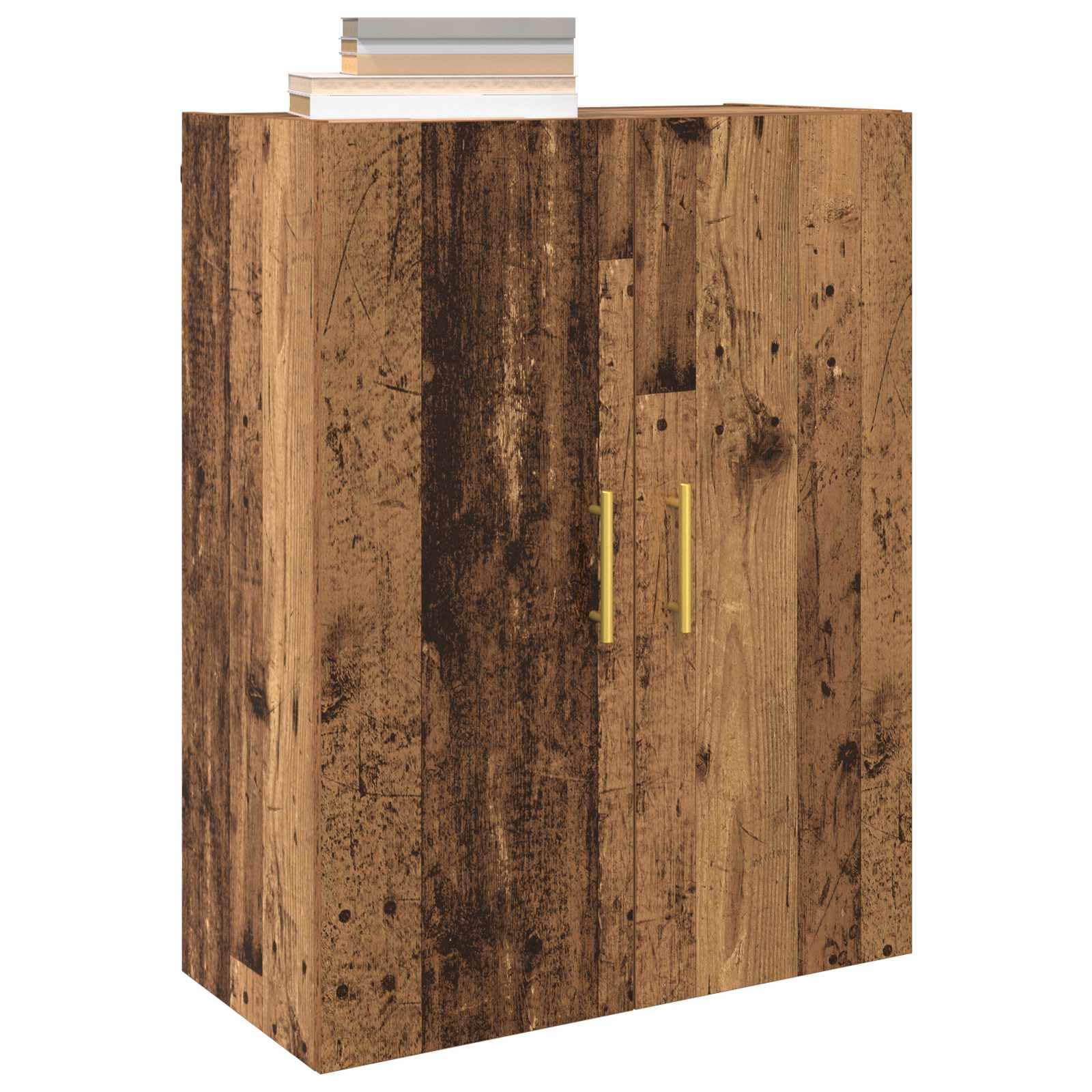 Makastle Armoire Murale 2 pc Bois Ancien 69,5 x 34 x 90 cm