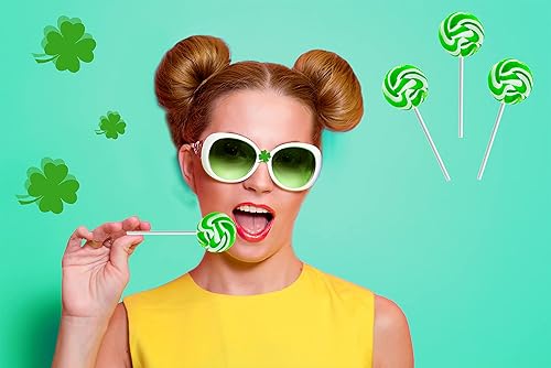 Miniatura 8 de Paletas de remolino del día de San Patricio, caja de recuerdos de fiesta, envueltas individualmente (paquete de 24)