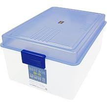 Sanko Plastic Storage Case, Best Box, Width 11.6 x Depth 8.0 x Height 5.4 inches 29.5 x 20.3 x 13.8 cm, Clear Blue