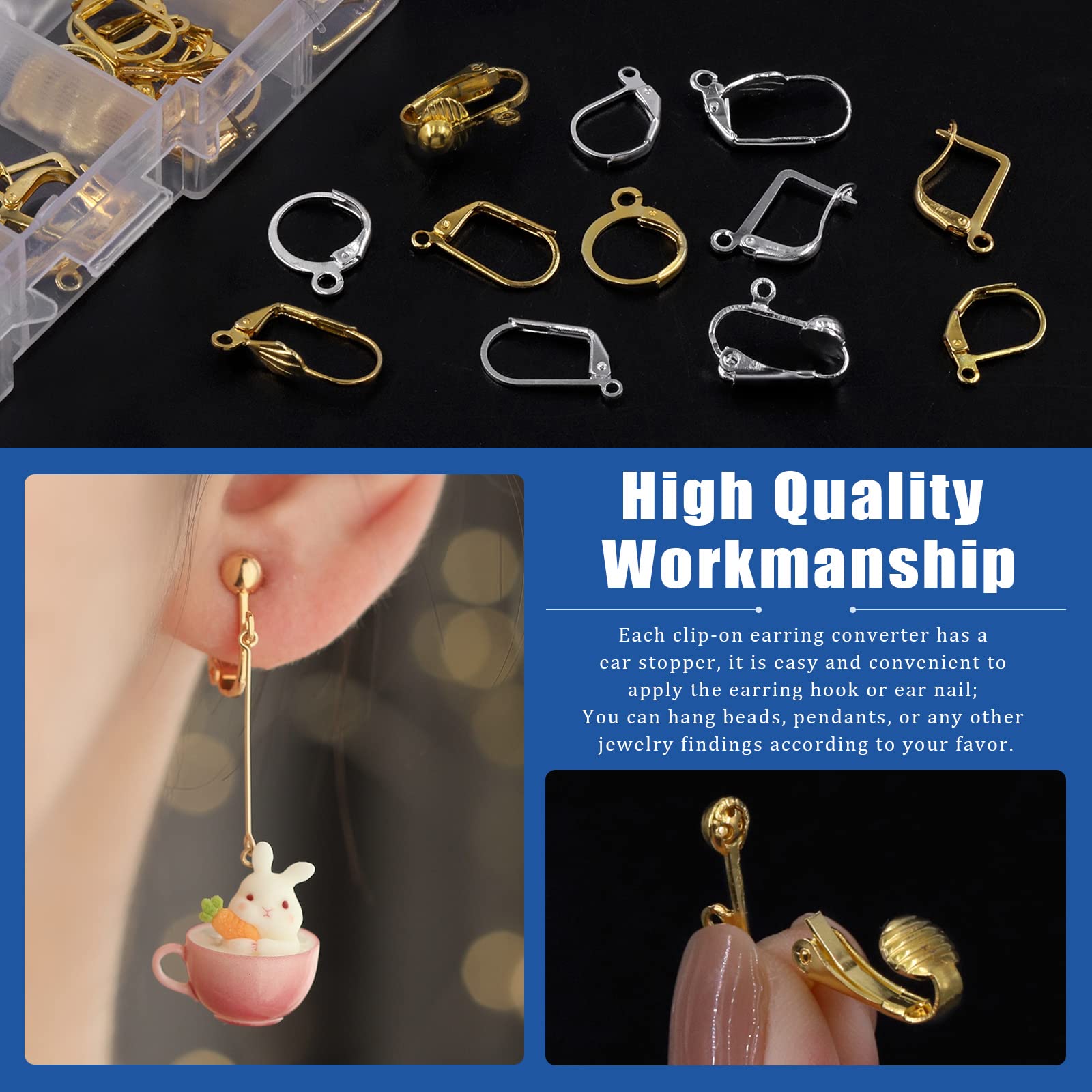 Pierced Ears Turn Earrings Into Clip Ons Earring Clip On Converter