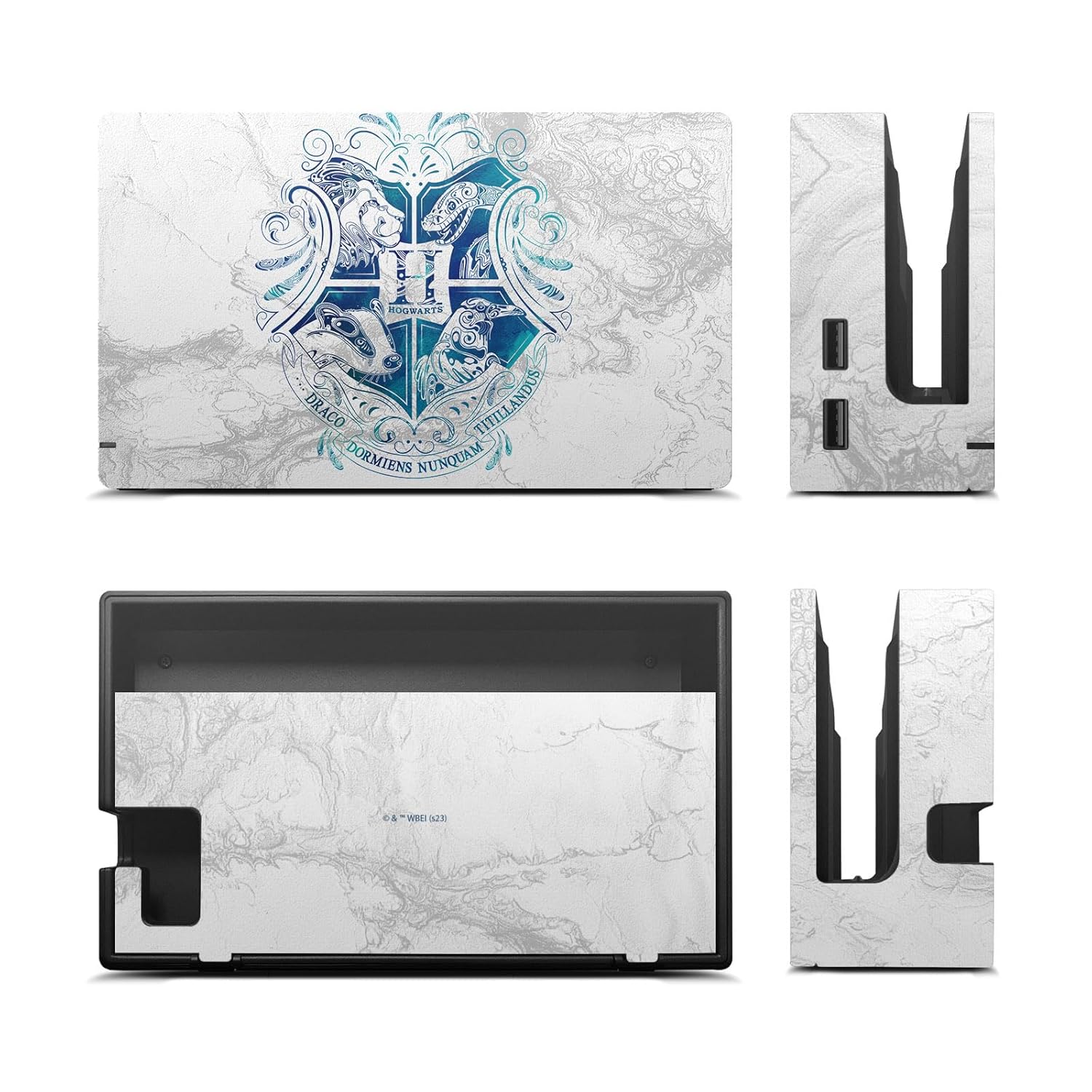 Head Case Designs Officially Licensed Harry Potter Hogwarts Aguamenti Graphics Vinyl Sticker Gaming Skin Decal Cover Compatible With Nintendo Switch Console & Dock & Joy-Con Controller Bundle