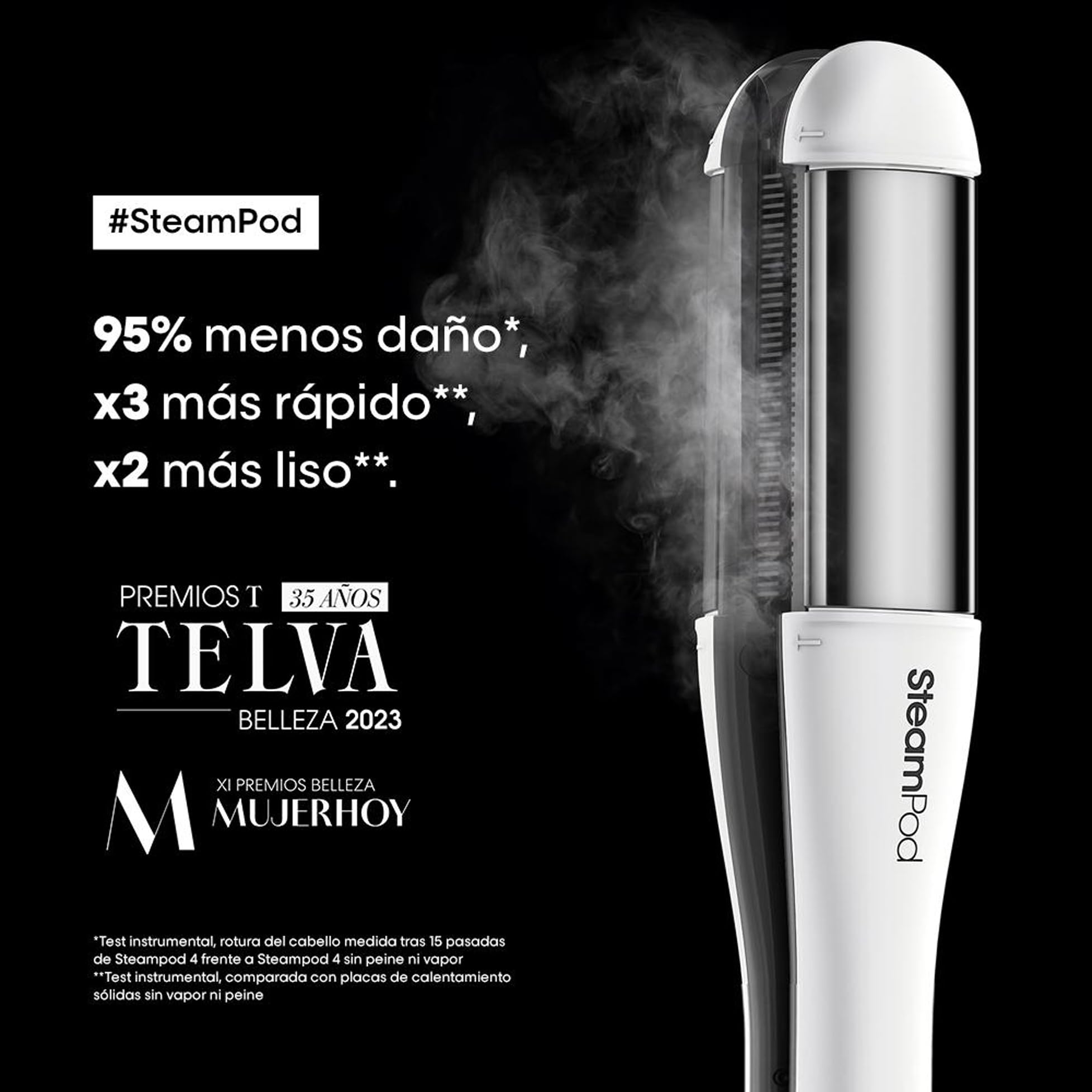 L'Oréal Professionnel SteamPod 4, All-in-One-Dampfstyler, Professionelles Glätteisen mit Dampftechnologie für alle Haartypen, glatt bis lockig