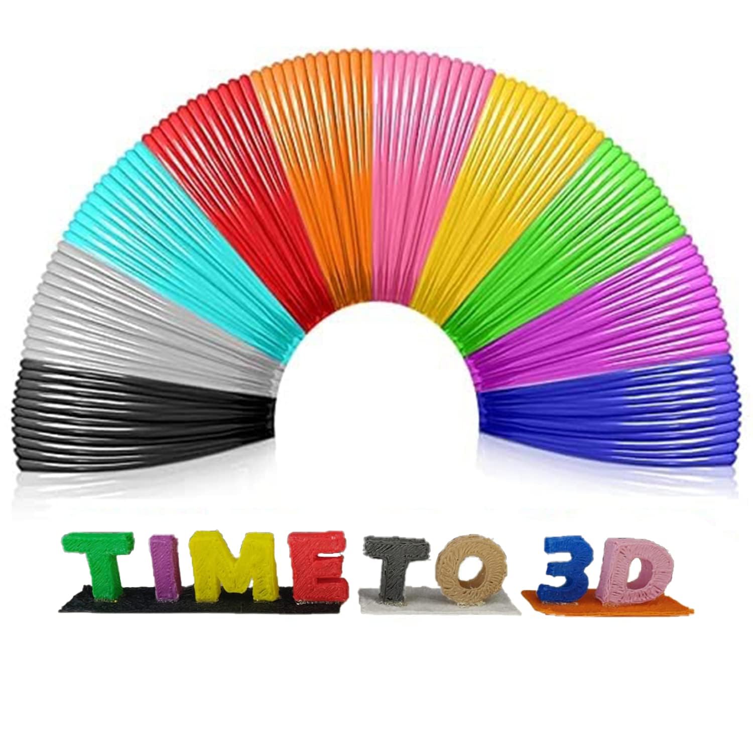 Time To 3D Premium Multicolor PLA+ Filament Refills for 3D Printing Pen & Printers (5 Meters) Pack of 2 | 1.75 Diameter | Creativity Modelling & DIY Craft | Non-Toxic & Safe for Kids & Adults-picture-28