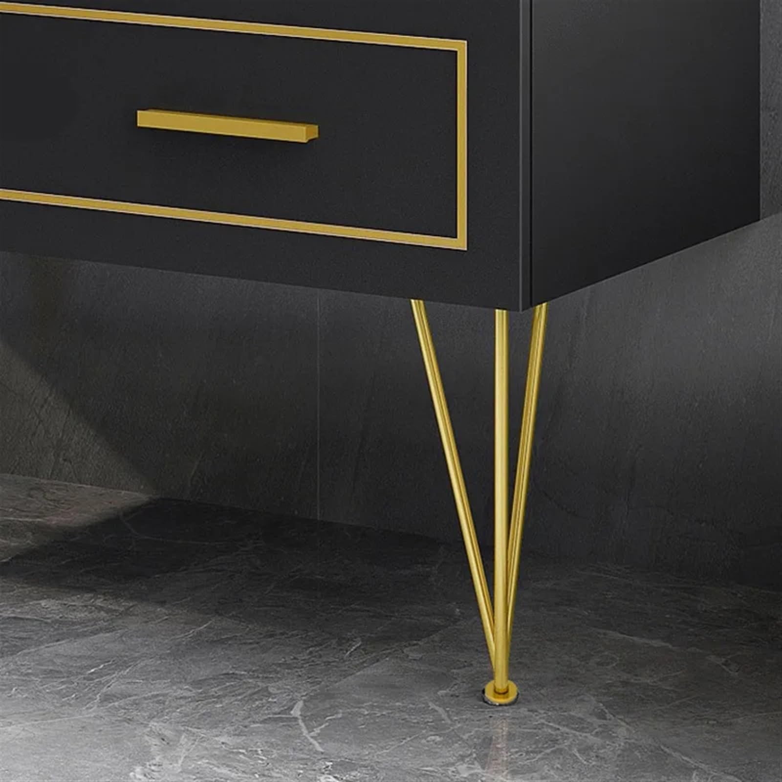 Piedini per Mobili 1PC 20cm-40cm Gambe da tavolo in ferro dorato Hardware for mobili in metallo Piedino for mobili inclinabile regolabile in acciaio inossidabile Gambe per Mobili ( Color : Golden-20cm