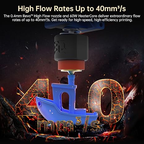 BIQU Panda Claw Upgraded Extruder Brass Gear + Panda Revo High Flow Hotend up to 40mm3/s Compatible with P1S/P1P 3D Printers
