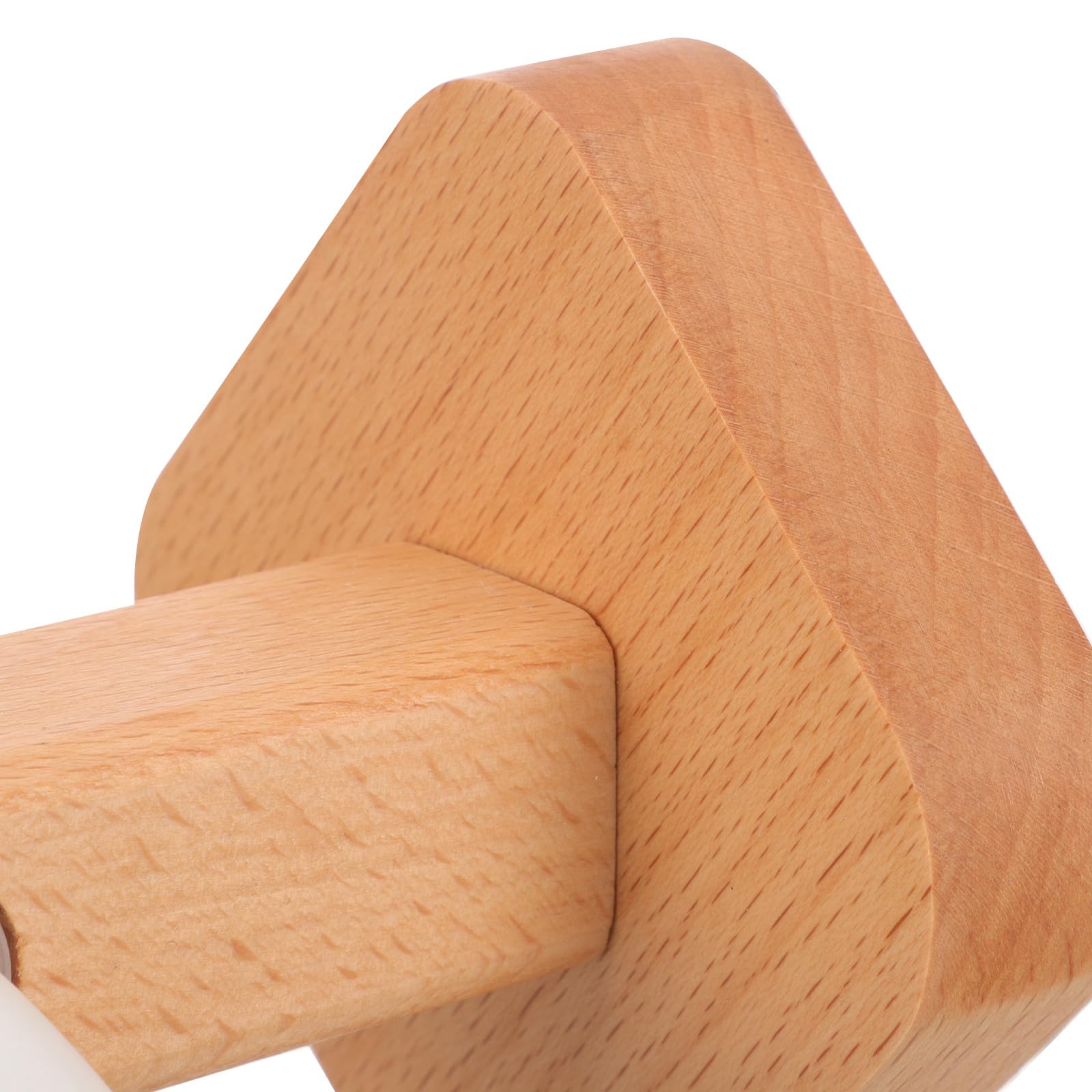 Tofficu Toallero de Mano de Madera Beige Almacenamiento de Toallas y Estructura Simple, Perchero Práctico para Baño Estilo Clásico y Montaje sin Taladro