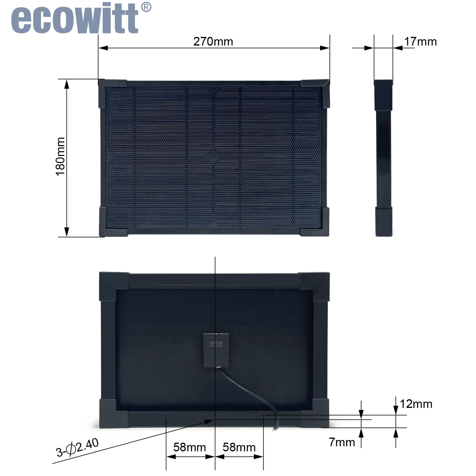 ECOWITT WS6210 Gateway per stazioni meteo, ricevitore mobile della stazione meteo 4G/Wi-Fi per sensori esterni/interni, stazione base IoT per la casa, assistente ecosistemico con pannello solare