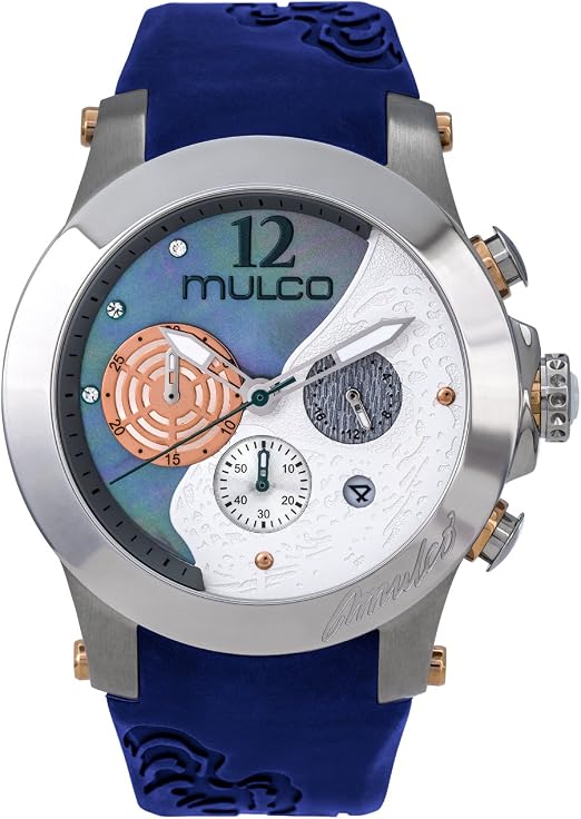 Amazon.com: Mulco Wind Rock Reloj de cuarzo multifuncion Movement para mujer  | Madre de Pearl Sundial con oro rosa y detalles de Swarovski | Banda de  silicona | Reloj de acero inoxidable